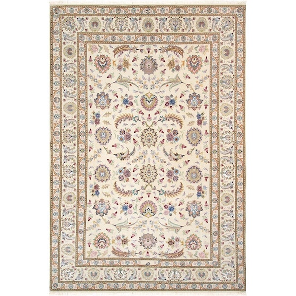 Pasargad 5 ft. 6 in. x 8 ft. 4 in. Persian Tabriz Hand-Knotted Silk & Wool Rug 032055 - main
